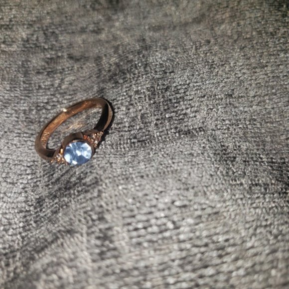 Beautiful Rose Gold Plated S925 Silver Ring Size 5.5 - Picture 1 of 10